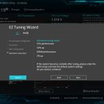 ASUS X99 E 10G WS Workstation BIOS EZ Tuning Wizard Results