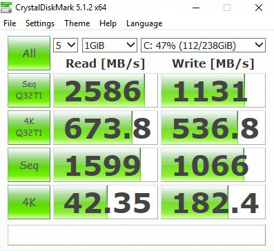 ASUS X99 E 10G WS Workstation CrystalDiskMark