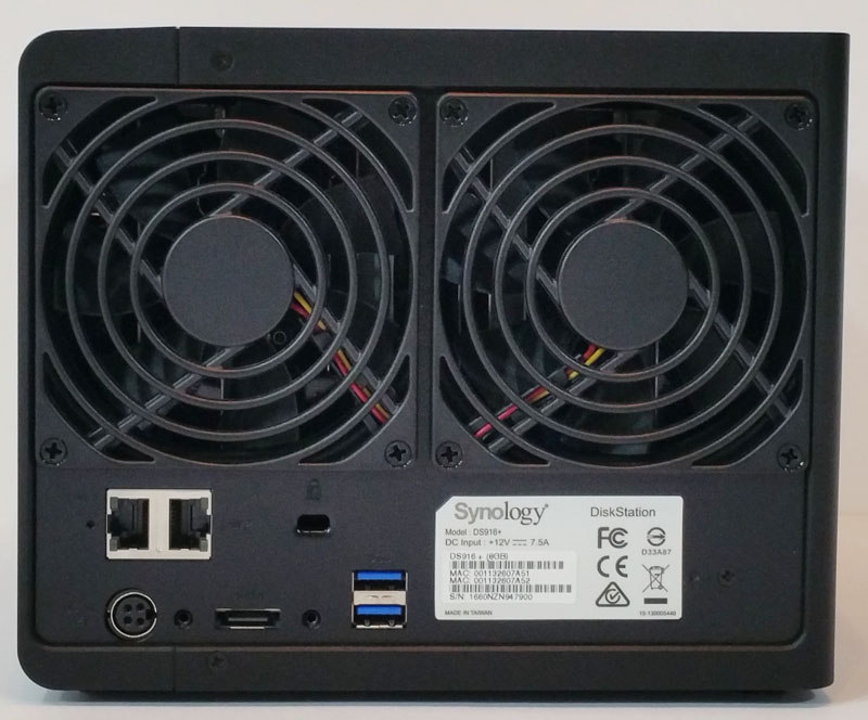 Synology DS916 Back