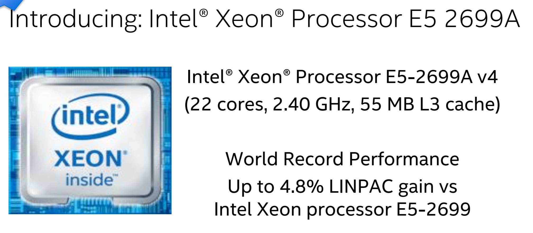 Intel Xeon E5 2699A V4 SC16