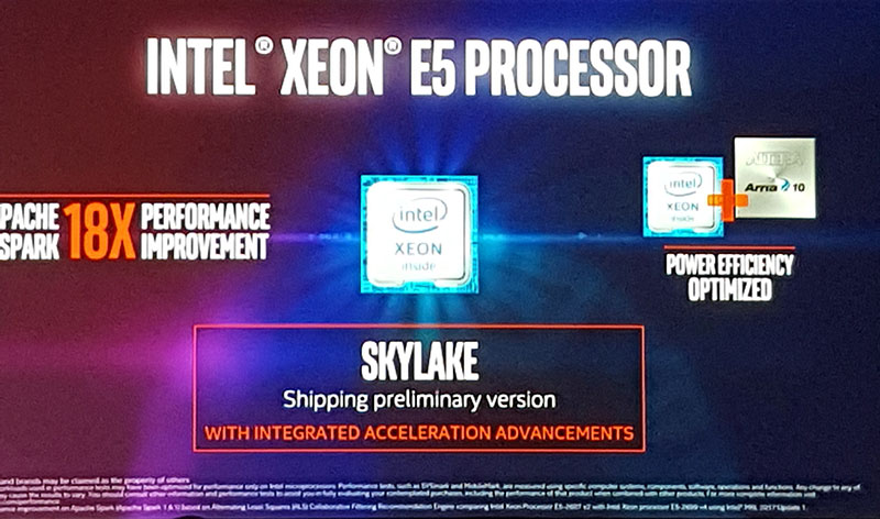 Intel Xeon E5 Skylake AI Day 2016