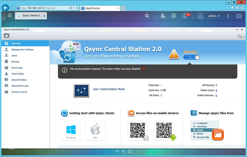 QNAP TS 453A Qsync Central Station