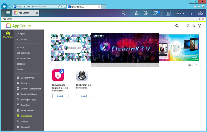 QNAP TS 453A Surveillance