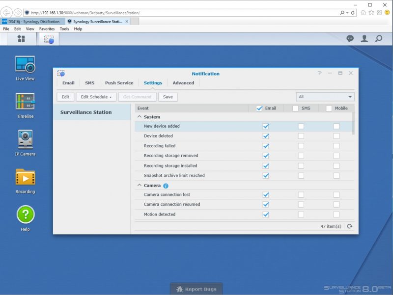 Synology DS416j Surveillance Station 14