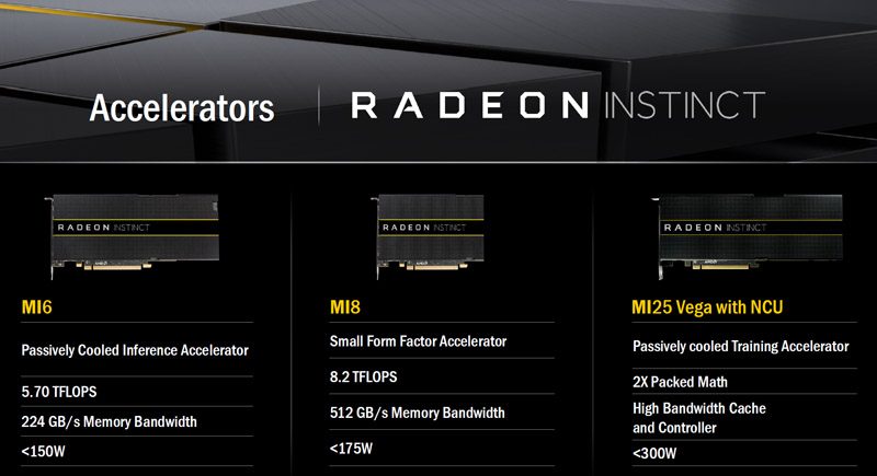 AMD Radeon Instinct GPU Compute Accelerators