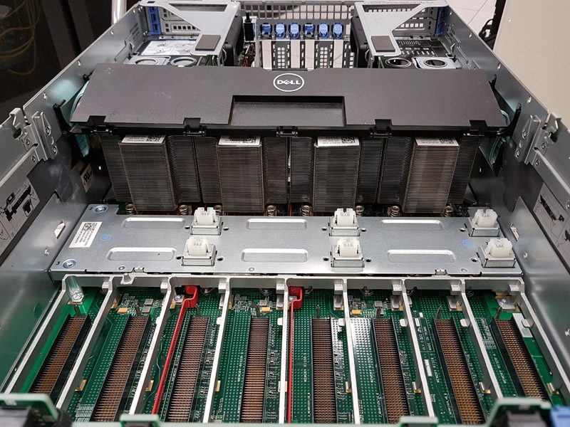 Dell PowerEdge R930 Internal Heatsink Wall With Memory Risers And Fans Removed