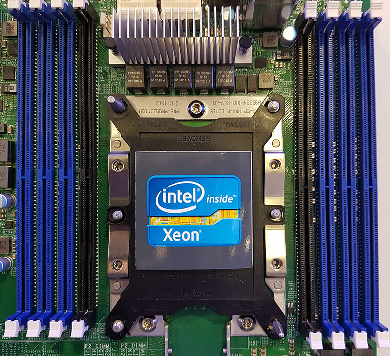 Intel Purley With Apache Pass DIMM Slots In Black