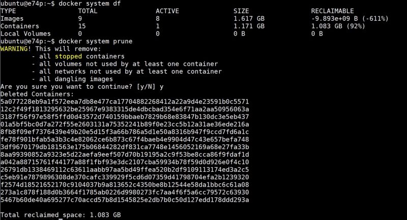 Docker System Df And Prune