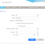 Netgear RedayNAS Create ISCSI With Snapshots And Compression