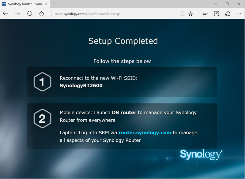 Synology RT2600ac Setup #7