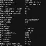 AMD Ryzen 7 1700X Lscpu And Nproc Output