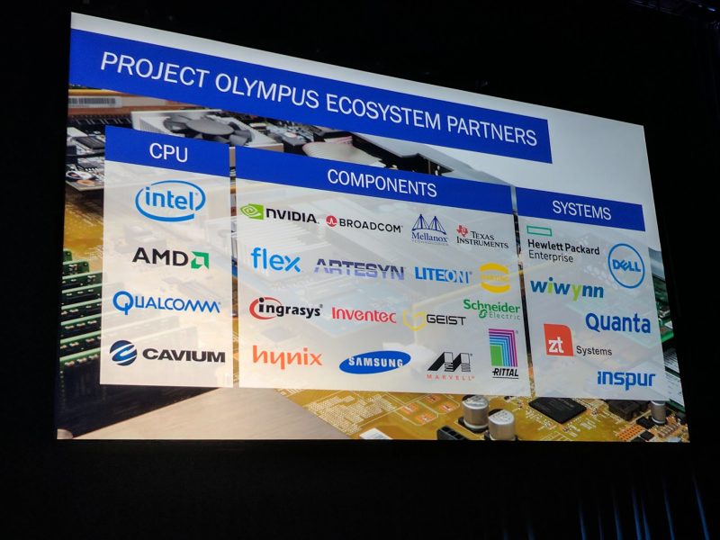 Microsoft OCP Summit Project Olympus Vendors