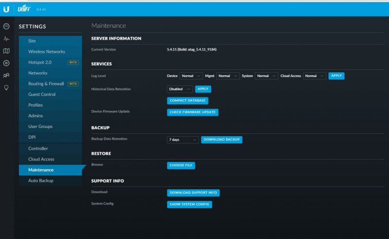 FreeNAS Ubiquiti UniFi Controller Docker Container Backup