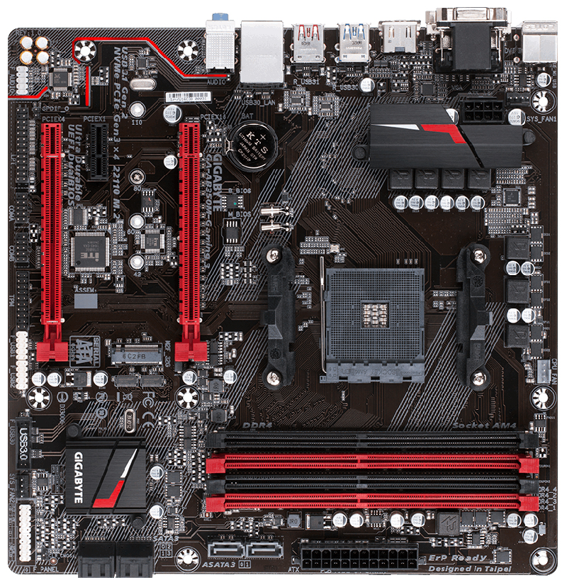 Gigabyte AB350M Gaming 3 Top