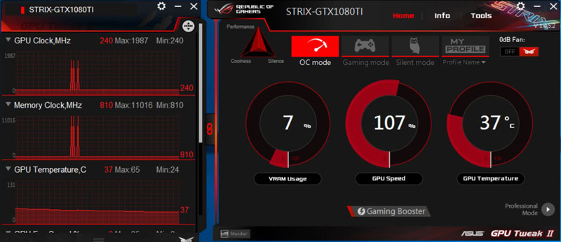 ASUS ROG GeForce GTX 1080 TI OC GPU Mode - ServeTheHome