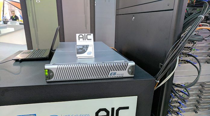Dual Port NVMe High Availability E8 Storage, AIC and Mellanox From Computex E8 Storage Demo With Intel AIC Mellanox At Computex 2017 Front