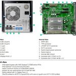 HPE ProLiant MicroServer Gen10 Rear And Motherboard With Labels