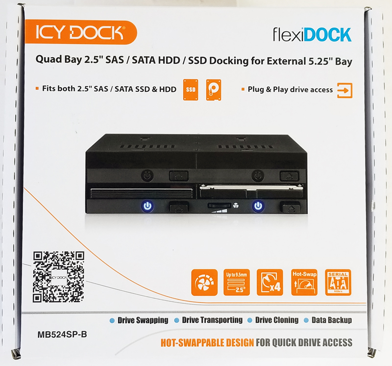 IcyDock FlexiDock MB524SP B Retail Box Front