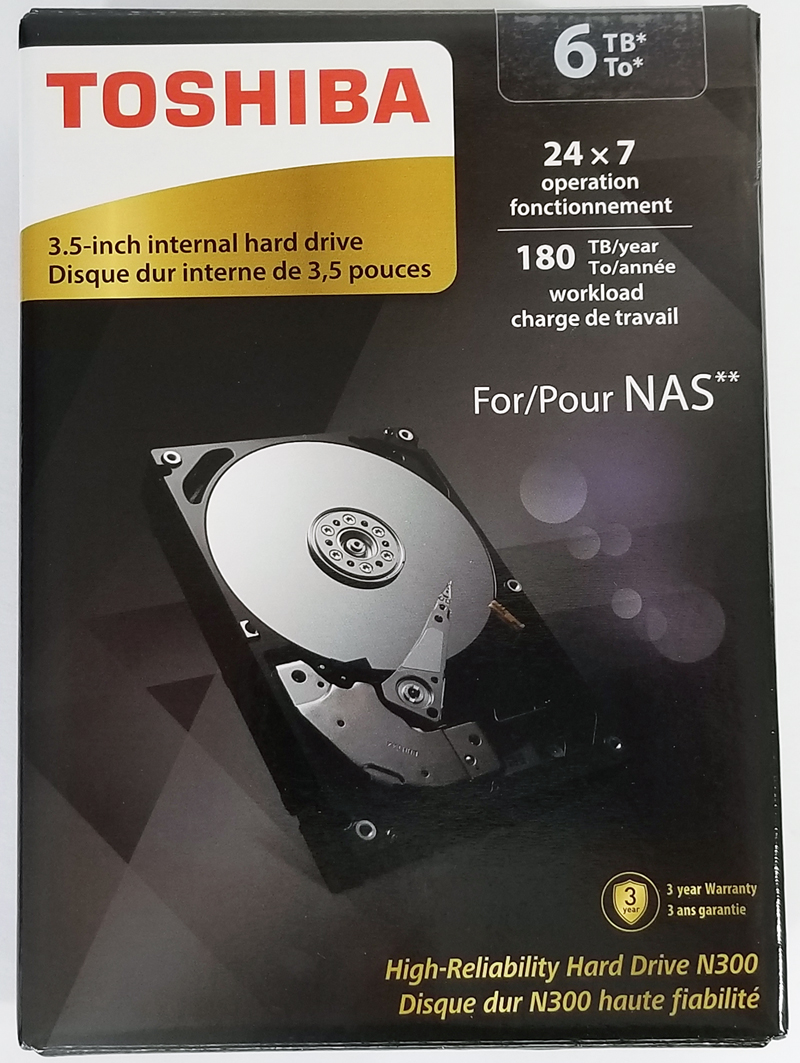 Toshiba N300 6TB NAS Retail Box Front