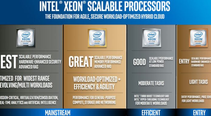 Intel Xeon Scalable Processor Family: Platinum Gold Silver Bronze Naming Conventions Intel Scalable Processor Family Skylake SP Platinum Gold Silver Bronze