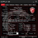 AMD 1950x Threadripper CPUz