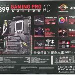MSI X399 Gaming Pro Carbon AC Motherboard Retail Box Back