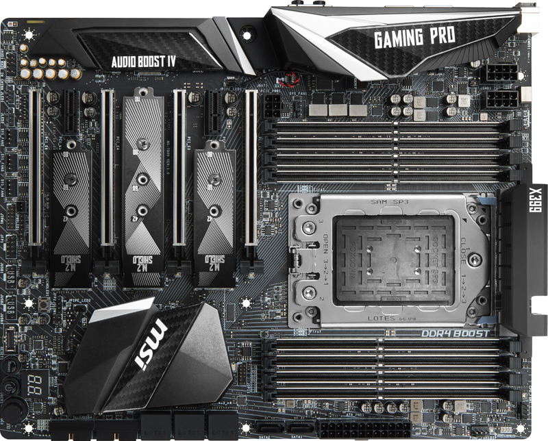 MSI X399 Gaming Pro Carbon AC Motherboard Top