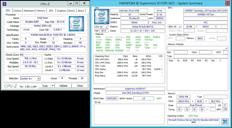 Skylake EP Silver 4108 8 Core 85w