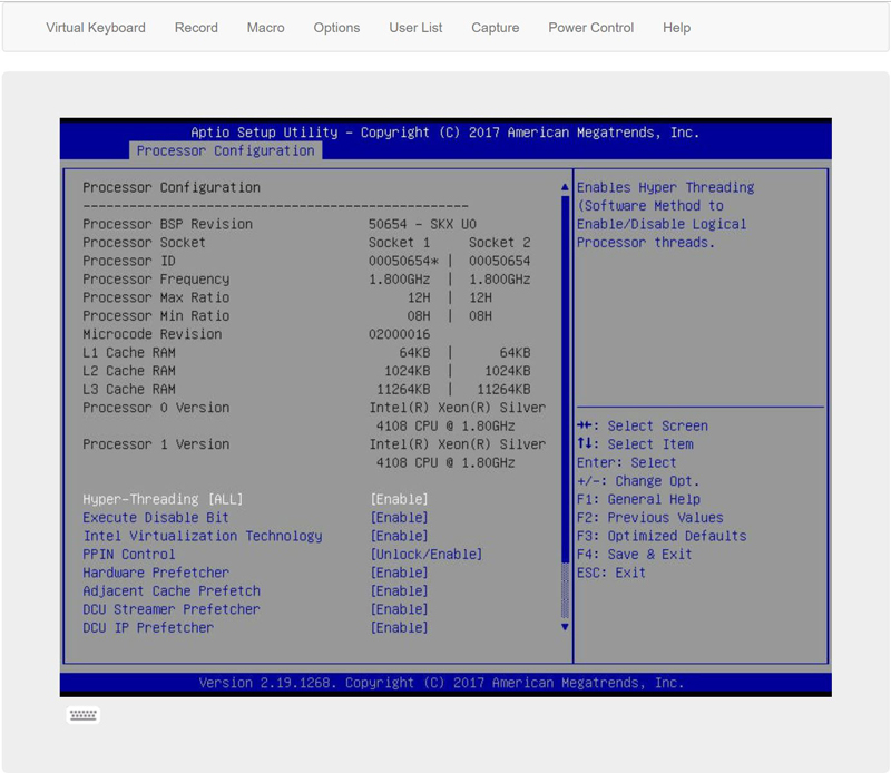 Supermicro X11DPi NT BIOS