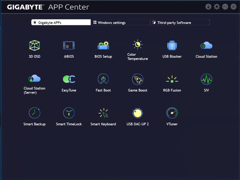 gigabyte app center download windows 10