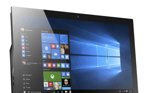 Lenovo ThinkCentre M910z Powerful All-in-One Review Lenovo ThinkCentre M910z AIO Quarter View