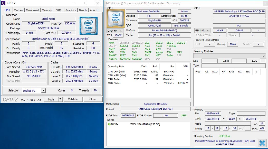 Supermicro X11DPi N Gold 6134