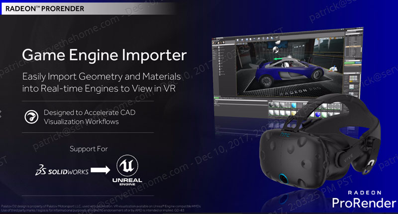 AMD Radeon Pro Driver Adrenalin Edition ProRender Game Engine Importer