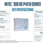 Intel DC P4510 Spec Slide