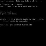 Proxmox VE ZFS Rpool Cannot Import Issue Screen Grab