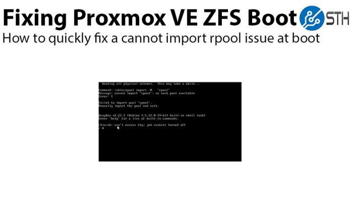 Proxmox VE ZFS Rpool Cannot Import Title