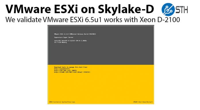 Intel Xeon D-2100 with VMware ESXi and Ubuntu 16.04 on Supermicro X11SDV VMware ESXi 6.5u1 And Intel Xeon D 2100 With Supermicro X11SDV