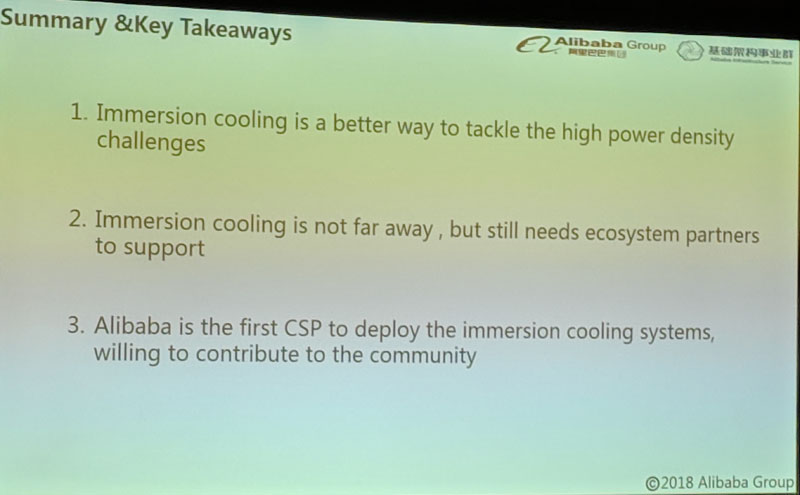 Alibaba Immersion Cooling Key Takeaways