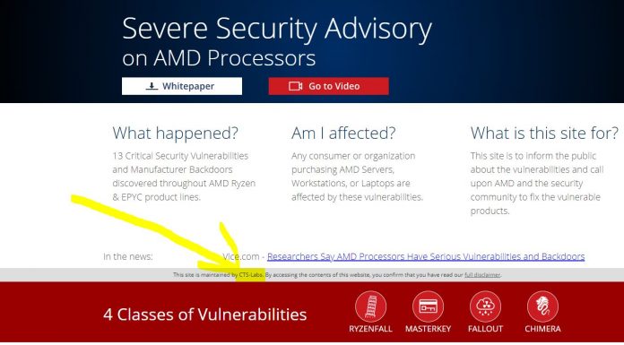 New Bizarre AMD EPYC and Ryzen Vulnerability Disclosure CTS Labs On AMDFlaws