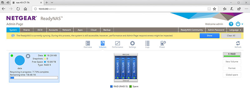 Netgear RN524X Administer 2