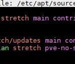 Proxmox VE 5 Initial Installation Sources List