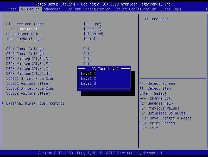 ASUS WS C621E SAGE OC Tune Level