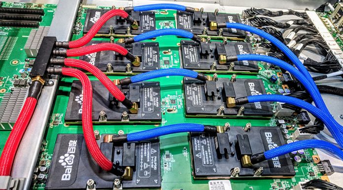 Baidu X-MAN Liquid Cooled 8-Way NVIDIA Tesla V100 Shelf Baidu X MAN SXM2 Watercooling