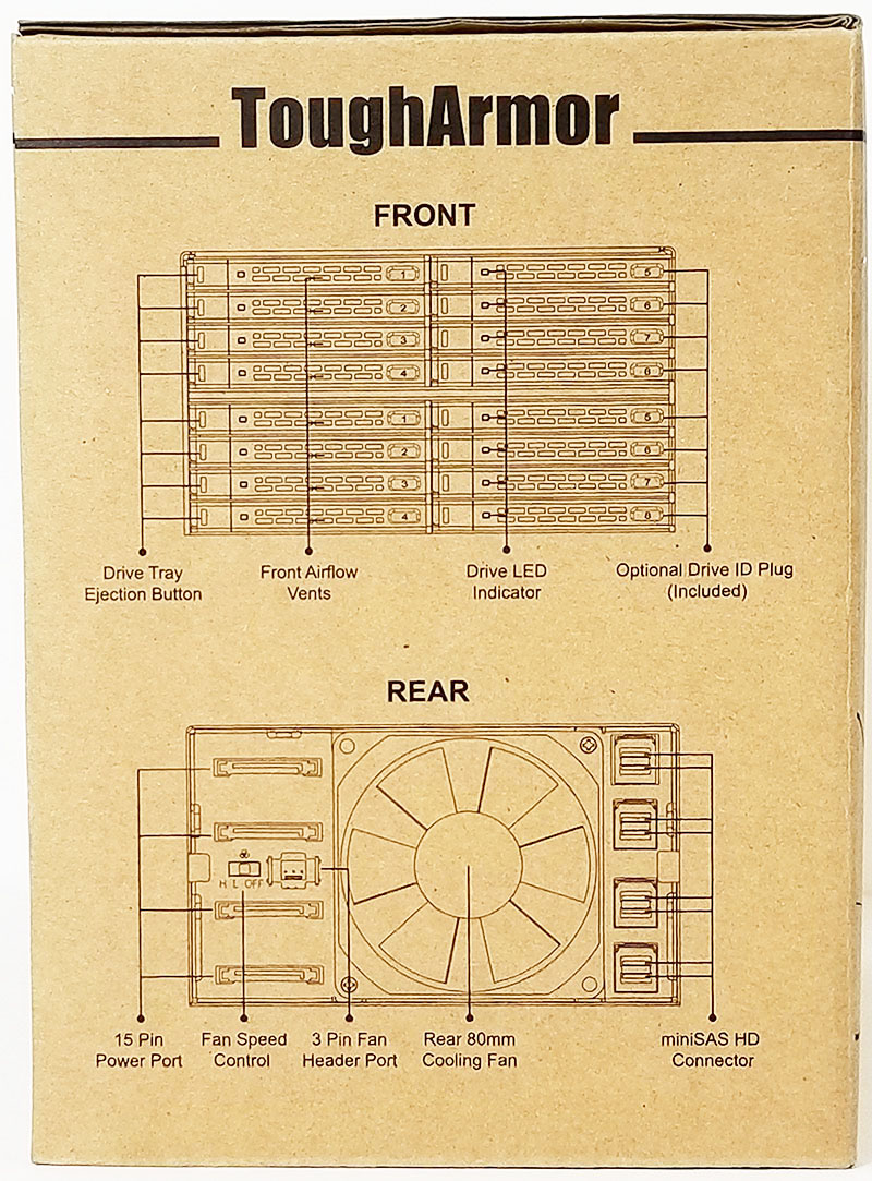 Icy Dock ToughArmor MB16SP B 16 Bay Retail Box Right Side