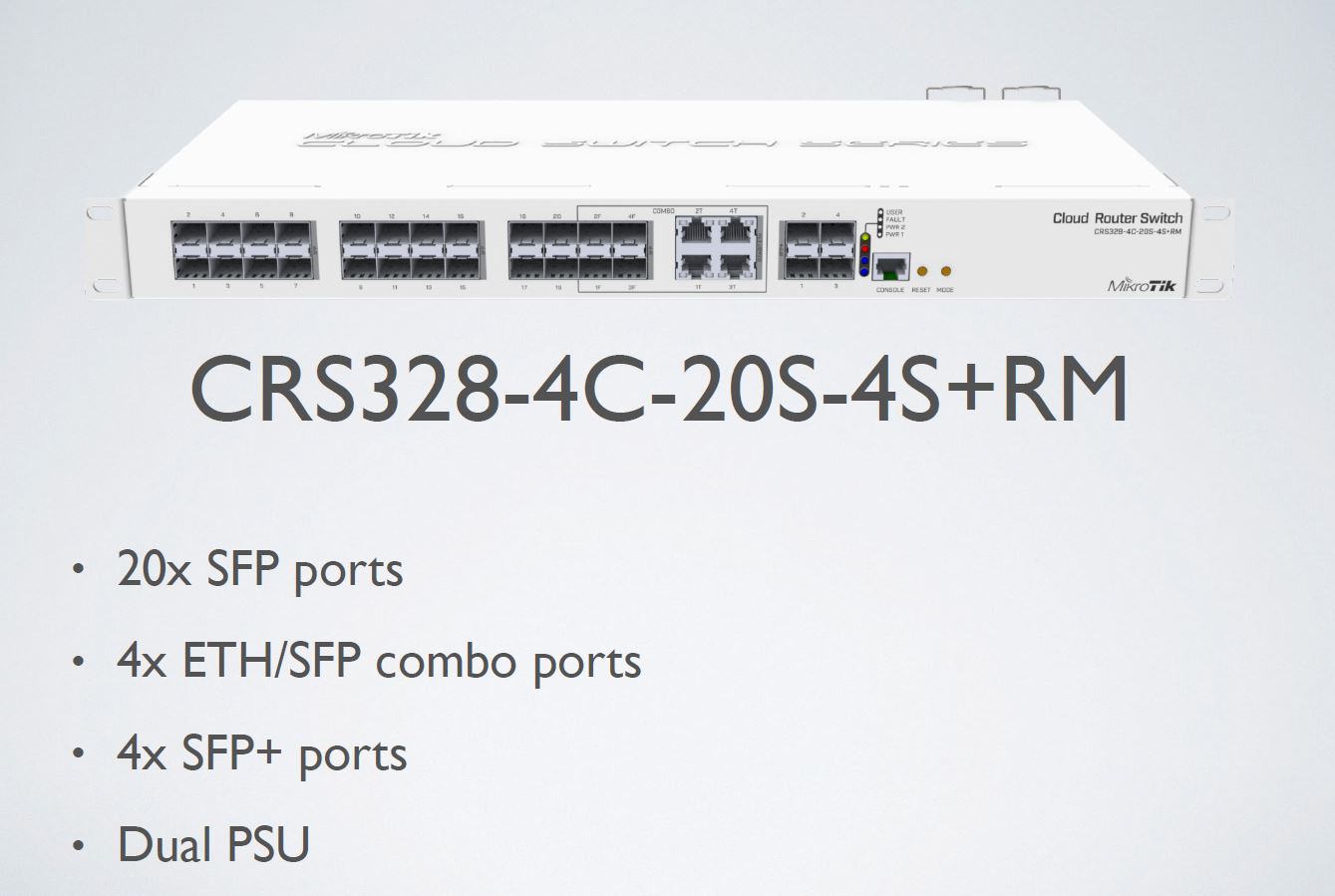 MikroTik CRS328 4C 20S 4S+RM Switch