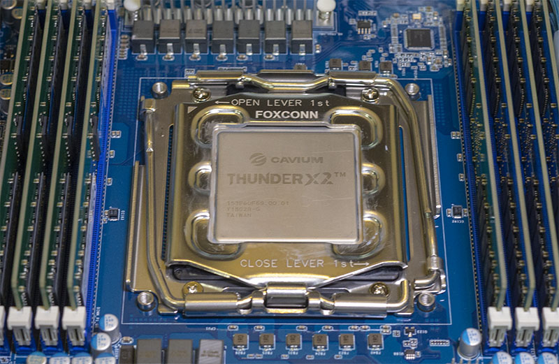 Cavium ThunderX2 Chip In Socket