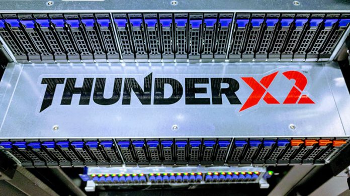 Cavium ThunderX2 Logo In Rack