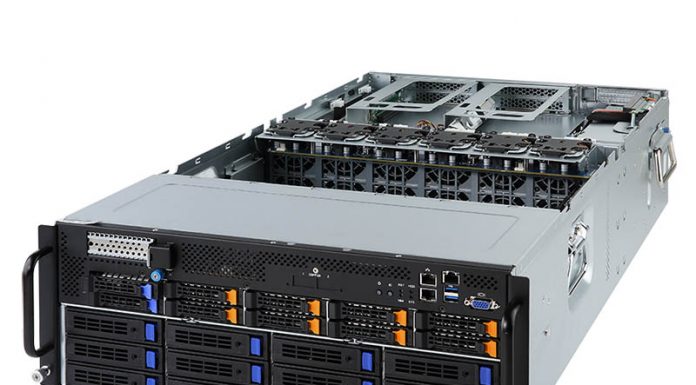 New Gigabyte G481-HA0 and G481-S80 GPU Compute Servers Gigabyte G481 HA0 Three Quarter