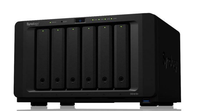 Synology DS1618+ Launched 6 Bay NAS Synology DS1618+ Three Quarter
