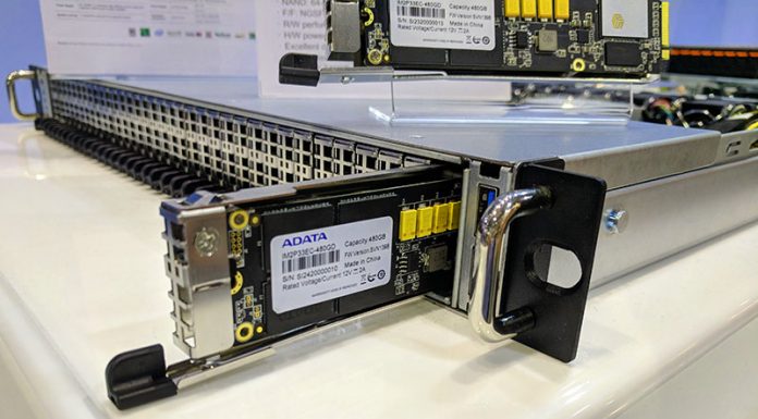 ADATA Shows off SSD and NVDIMM Line at Computex 2018 ADATA IM3P33EC M.3 SSD In AIC Server